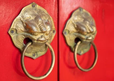 Lion Head Handle Stock Photos