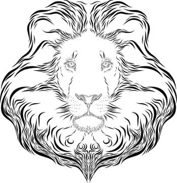 Lion head icon Stock Illustration