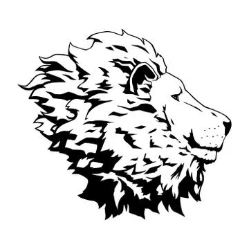 Lion head Ilustración de archivo