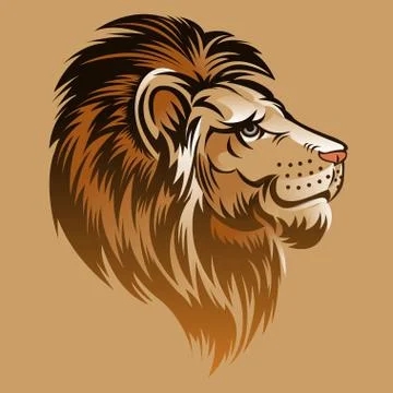 Lion Head Stock Illustration