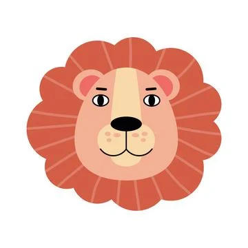 Lion head illustration Stock Illustration