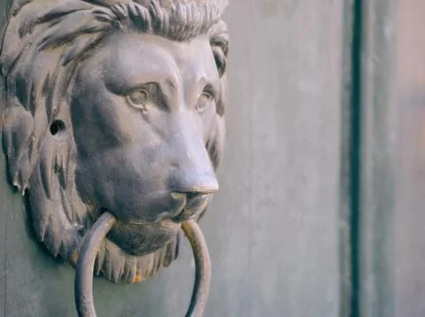 Lion Head Knocker Stock Photos