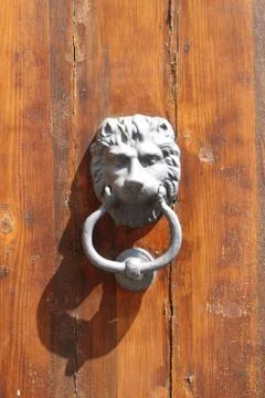 Lion head knocker Stock Photos