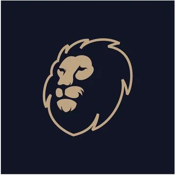 Lion head logo design vector illustration Stock Illustration
