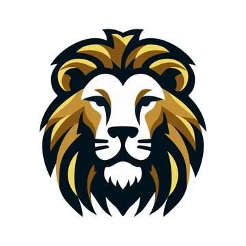 Lion head logo icon template 4 Stock Illustration