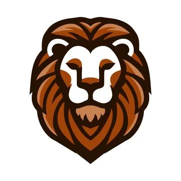 Lion head logo icon template 5 Stock Illustration