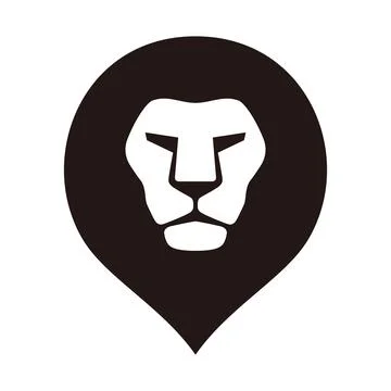 Lion head logo icon, vector illustration, vector illustration Stock Illustration