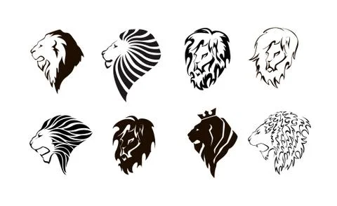 Lion head logo. Stock Illustration