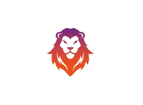 Lion Head Logo Stock Illustration