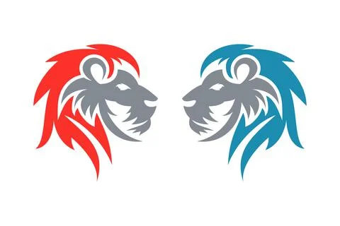 Lion head logo Stock Illustration
