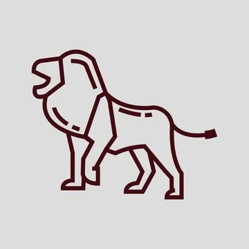 Lion Head logo Illustration vector for digital and print design Stock Illustration