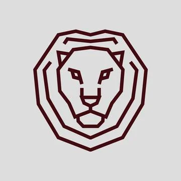 Lion Head logo Illustration vector for digital and print design Stock Illustration