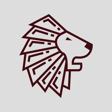 Lion Head logo Illustration vector for digital and print design Stock Illustration