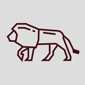 Lion Head logo Illustration vector for digital and print design Stock Illustration