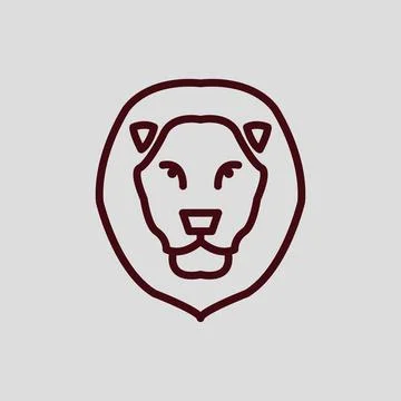 Lion Head logo Illustration vector for digital and print design Stock Illustration