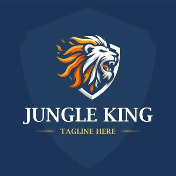 Lion head logo template Stock Illustration