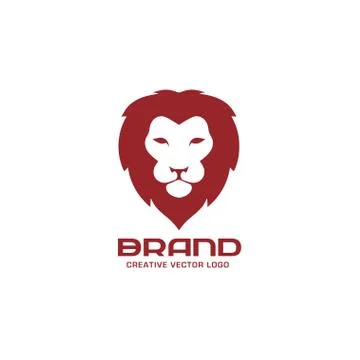 Lion head logo vector Stock Illustration