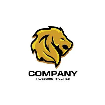 Lion head logo vector Stock Illustration