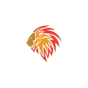 Lion head logo vector  스톡 일러스트