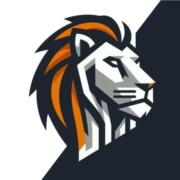 Lion head logo vector Illustrazione stock