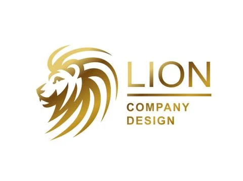Lion head logo - vector illustration, emblem design Stock Illustration