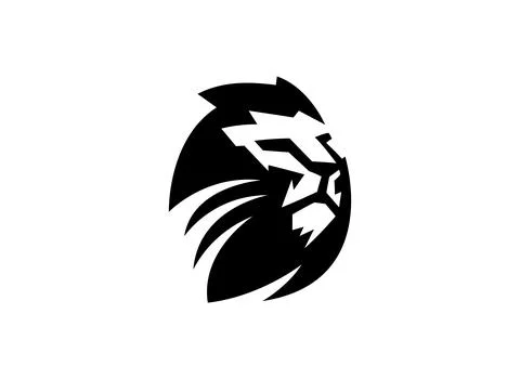Lion Head Logo Vector Illustration | Animal Modern Symbol Stock Illustration