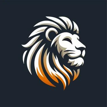 Lion head logo vector illustration Illustrazione stock