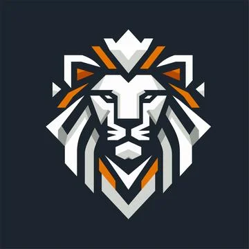 Lion head logo vector template Stock Illustration