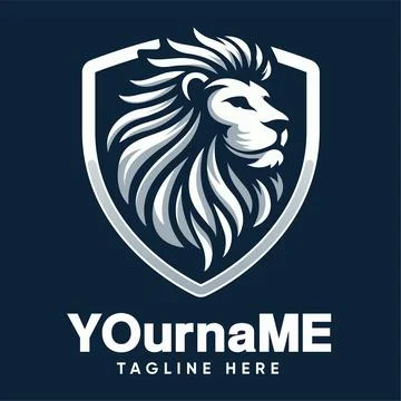 Lion head logo vector template Stock Illustration