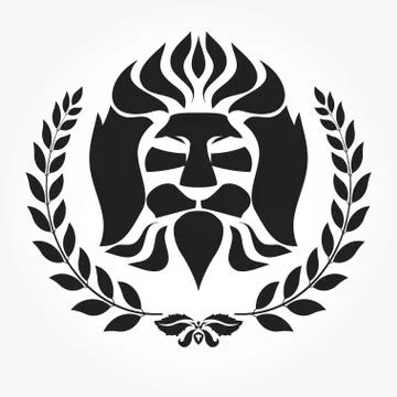 Lion head logotype Stock Illustration