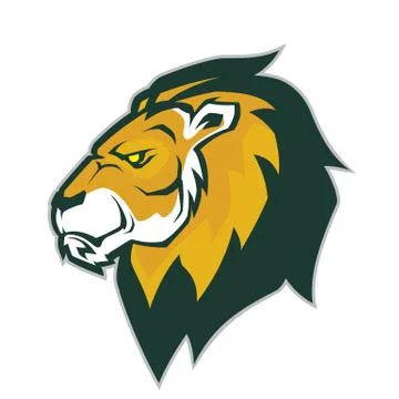 Lion head mascot Stock Illustration