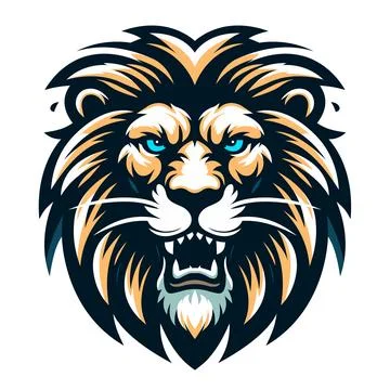Lion Head Mascot Stock Illustration