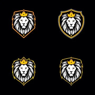 Lion Head Mascots Logo Vector Eps 10 Illustrazione stock