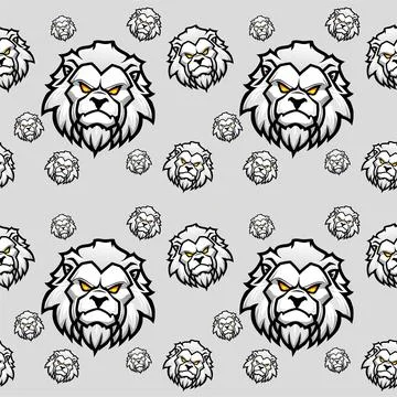 Lion Head Pattern Stock Illustration