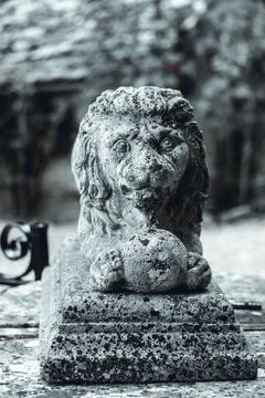 Lion head statue Stock Photos