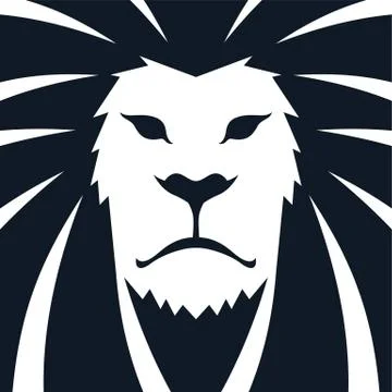 Lion head template Stock Illustration
