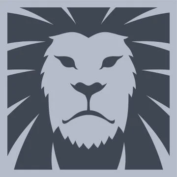 Lion head template Illustrazione stock