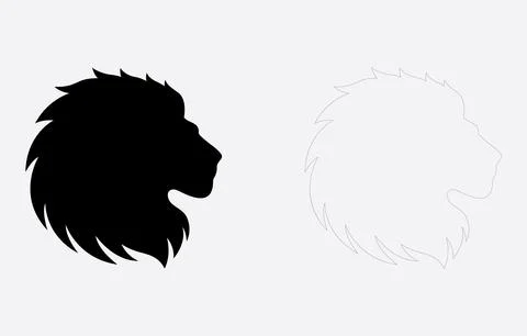 Lion head vector art Illustration Isolated on white background Stock Illustration