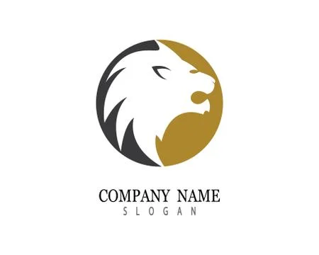 Lion head vector icon Stock Illustration
