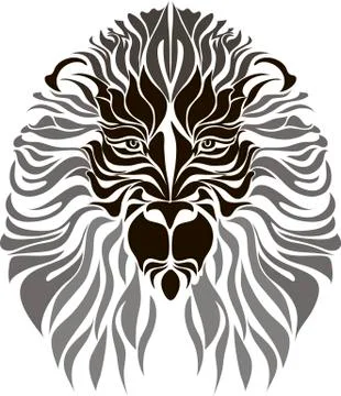 Lion head vector Stock Illustration