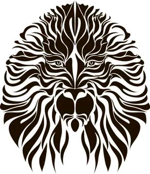 Lion head vector Stock Illustration