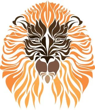 Lion head vector Stock Illustration