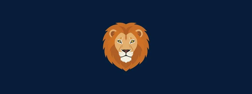 Lion Head Vector Illustration – Bold Animal Artwork Stock Illustration