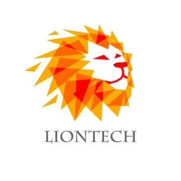 Lion head vector logo design, abstract lion logo, tiger logo Stock Illustration