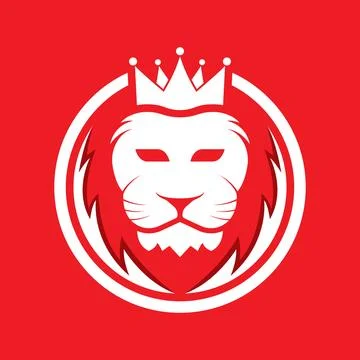 Lion head vector logo design Stock Illustration