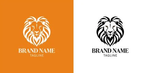 Lion Head Vector Logo Template Stock Illustration