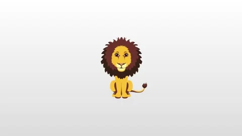 Lion icon animation Stock Footage 141492020