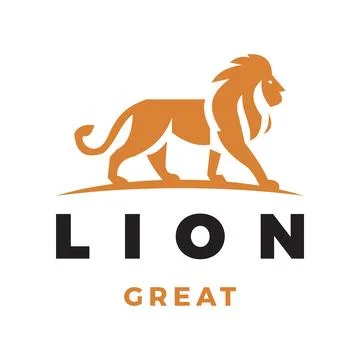 Lion Icon Logo Design Template Stock Illustration