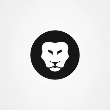 Lion icon logo vector design Illustrazione stock