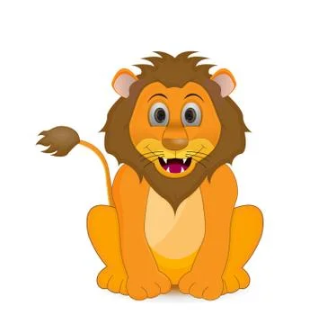 Lion illustration isolated Stock Illustration